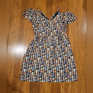 NWT J.Crew mercantile floral Cut Out Shoulder Dress Size 4